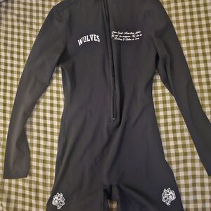Darc Sport Black Wolves Long-Sleeve Jumpsuit Romper